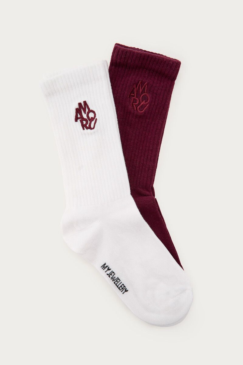 Ensemble de chaussettes Amour bordeaux