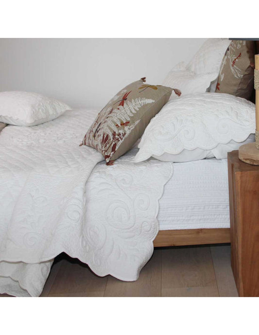 Couvre lit 240x260 cm LOVE blanc