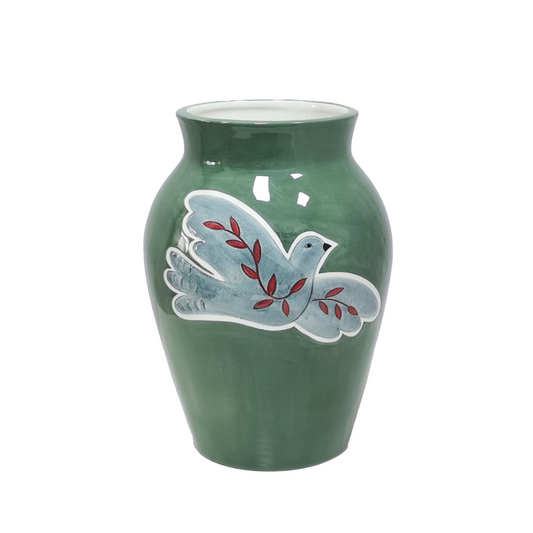 Vase colombe bleu
