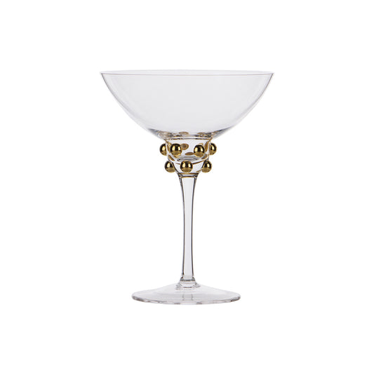 Verre coupe Perlé doré