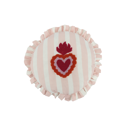 Coussin trattoria cœur rose