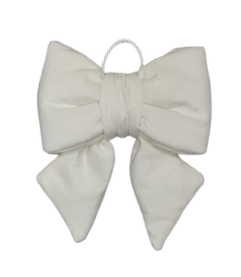 Ruban de Noël rembourré en velours, 14 x 15 cm: Beige