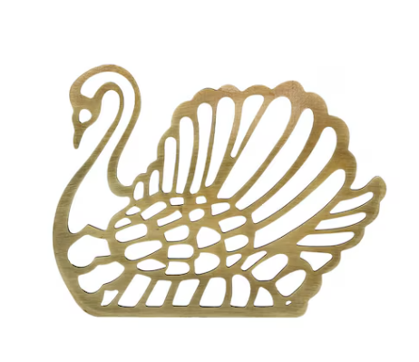Dessous de plat Cygne Laiton antique