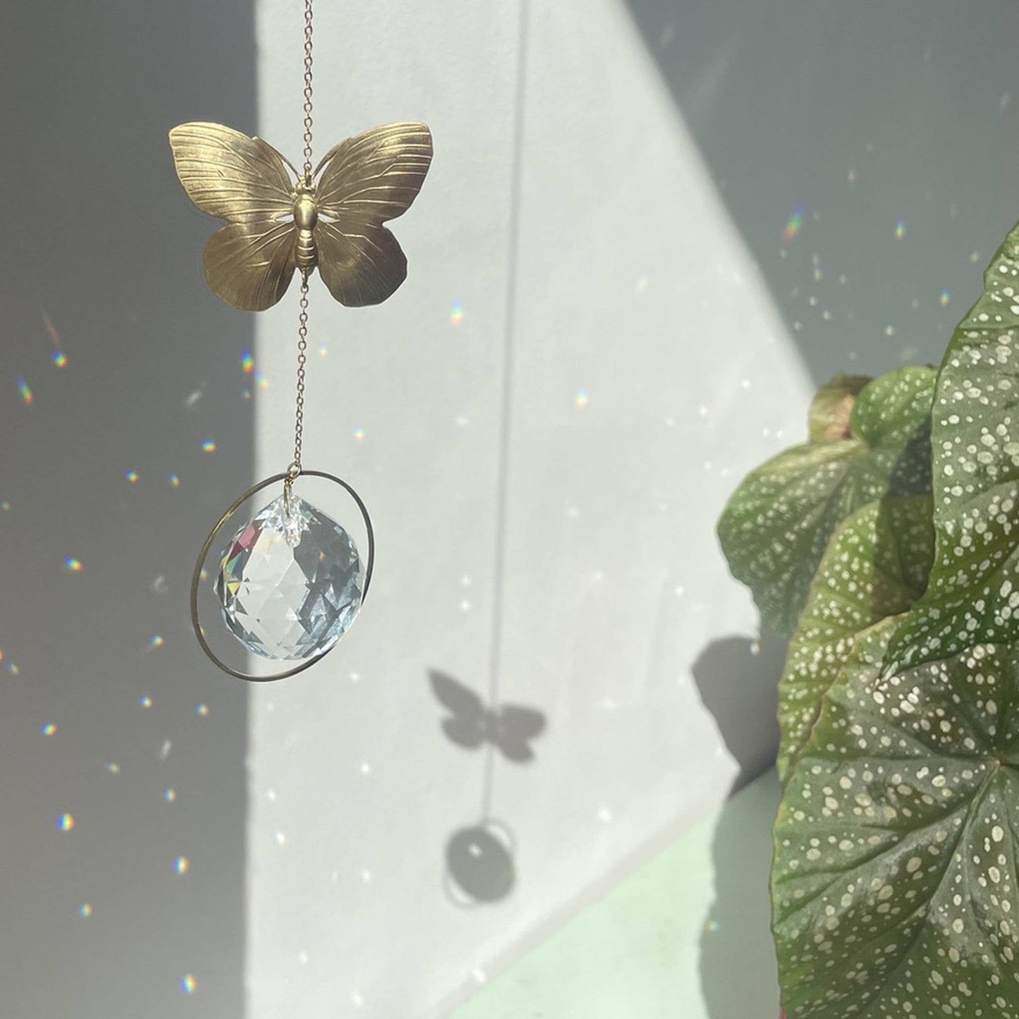 Attrape-soleil papillon en cristal pour fenêtre