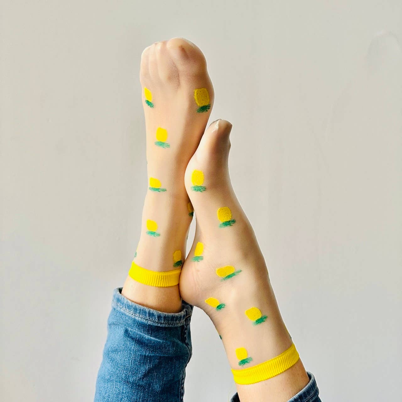 Clémence - Chaussettes fantaisie femme fruits - ANANAS