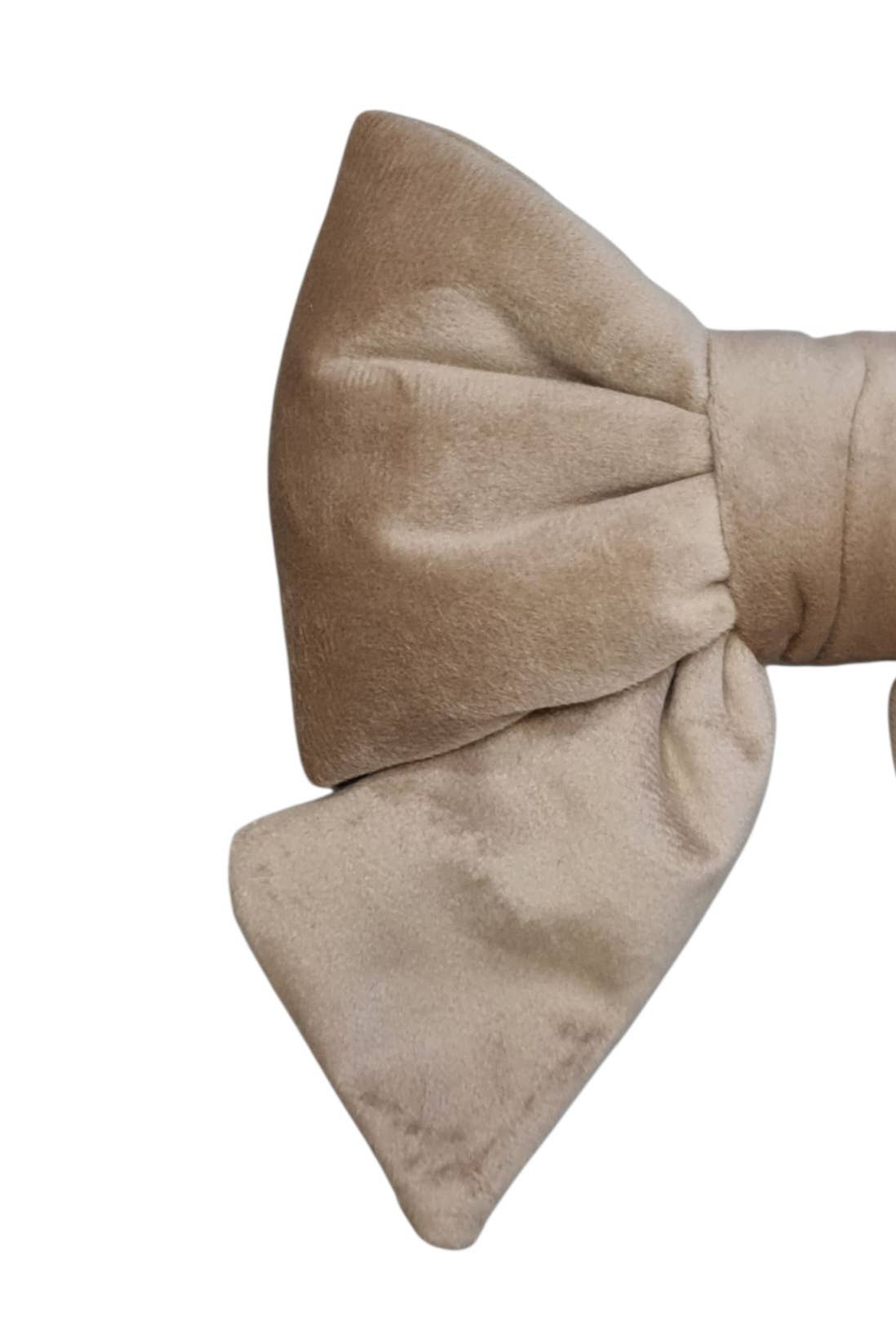 Ruban de Noël rembourré en velours, 14 x 15 cm: Beige