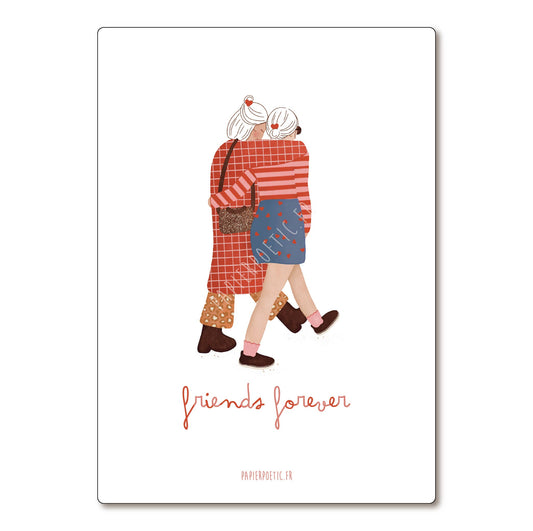 Carte Postale / Card "Friends forever"