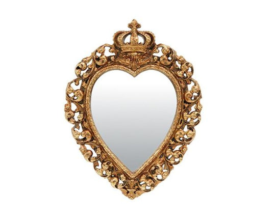 Déco murale ex-voto doré couronne 14,7x19,2cm
