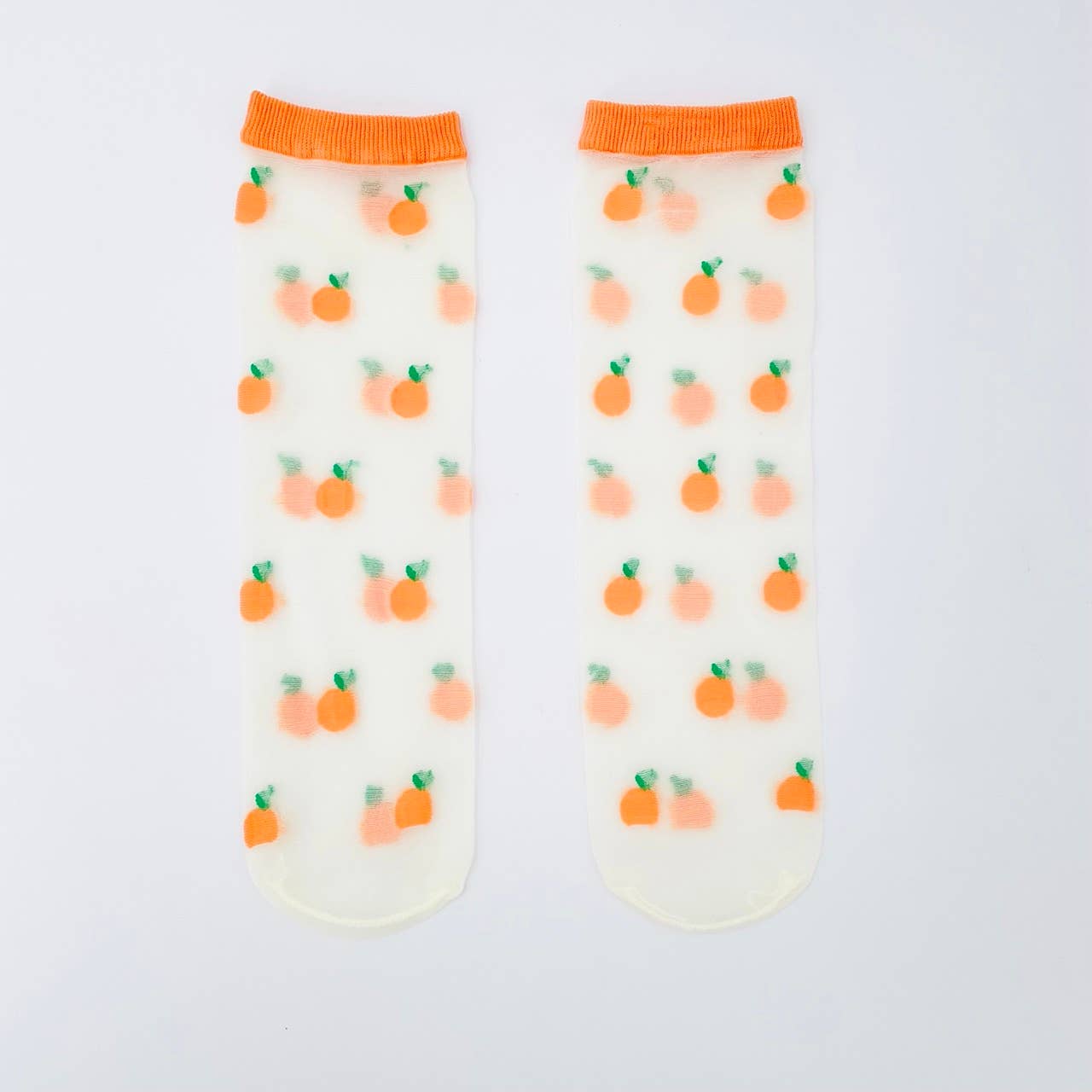 Clémence - Chaussettes fantaisie femme fruits - ABRICOTS