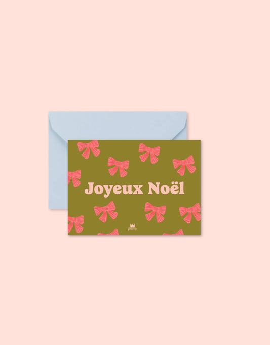 Mini carte "Noël" :  Joyeux Noël (avec enveloppe)