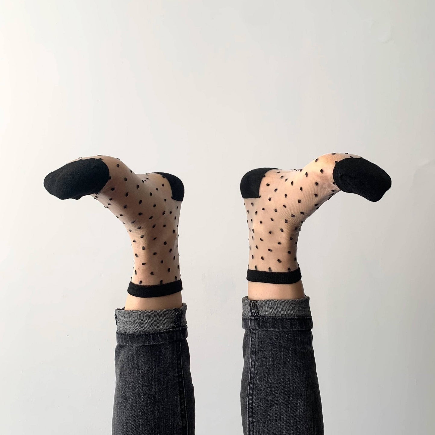 Charlotte - Chaussettes transparentes plumetis