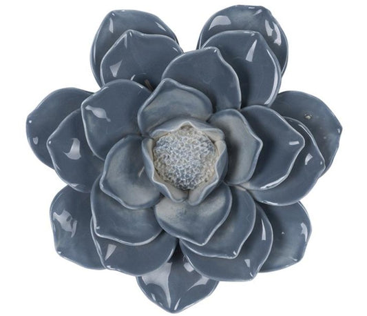 Fleur céramique bleu foncé