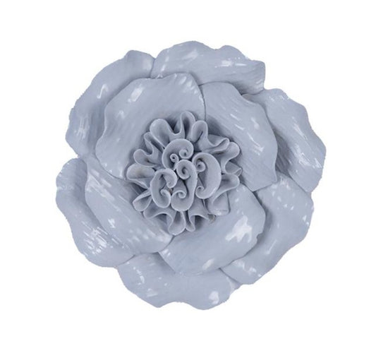 Fleur céramique bleu clair