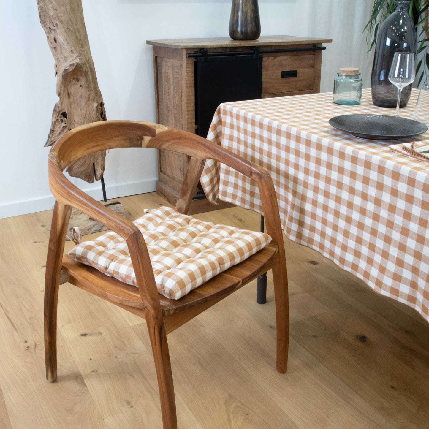 Galette De Chaise Carré Macadam camel