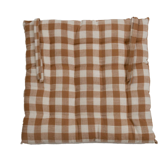 Galette De Chaise Carré Macadam camel