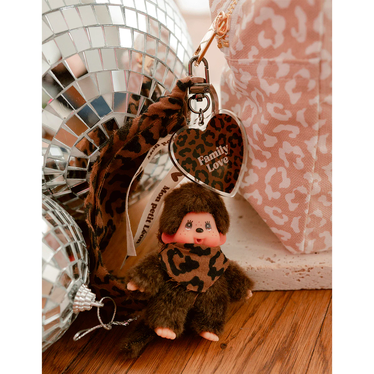 Grigri Kiki sans porte clé - LULU, Léopard marron foncé