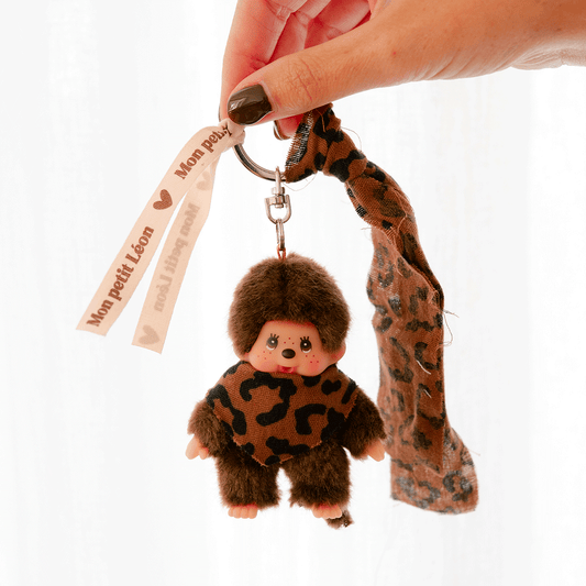 Grigri Kiki sans porte clé - Lulu, Léopard marron foncé