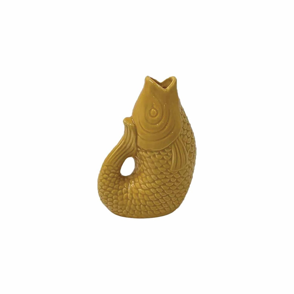 Vase ceramic Poisson safran