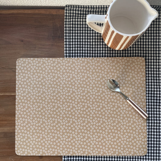 Set de table rectangle Rigide fleuri 30x40cm