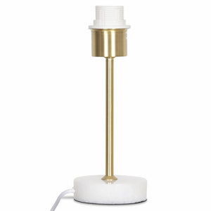 Lampe pied Skinny pm doré satiné marbre blanc