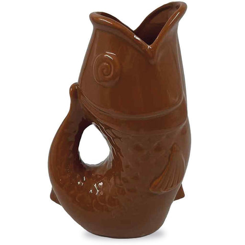 Vase pichet Poisson gm marron