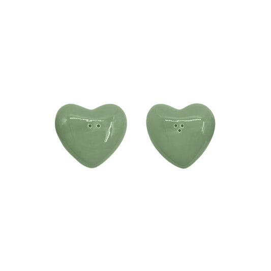 Set de sel et poivre cœur matcha