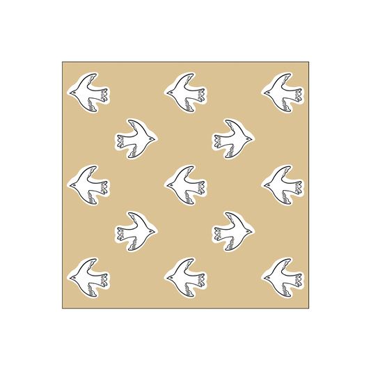 Serviette papier oiseaux beige x20