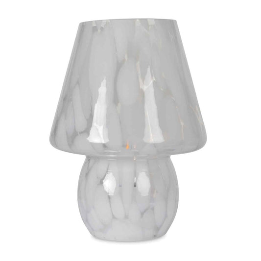 Lampe décorative léopard blanche à piles