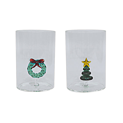 Gobelet verre 3D noël