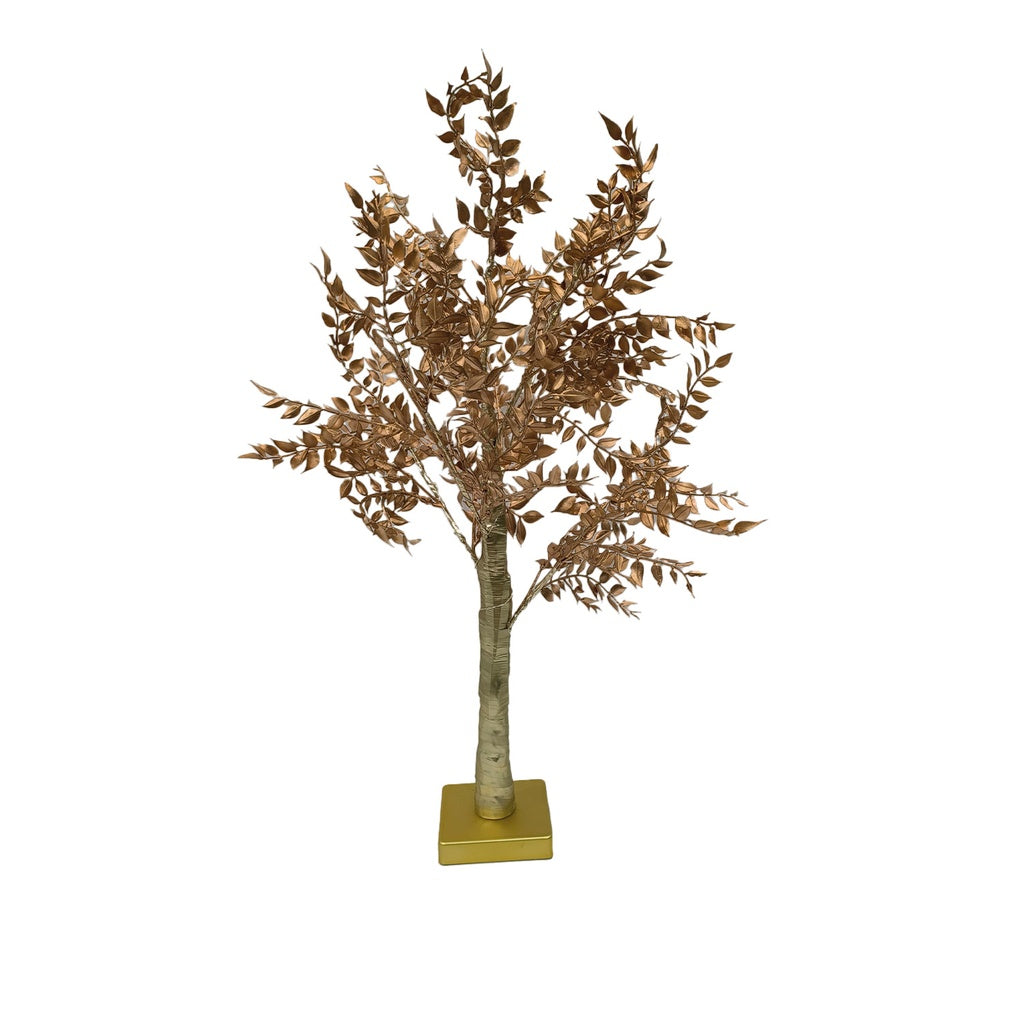 Déco arbre doré lumineux