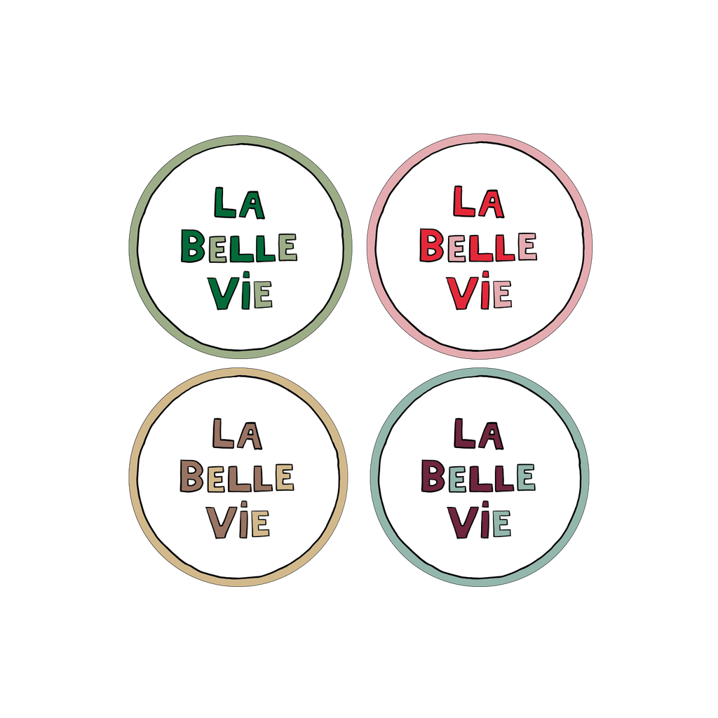 Set de 4 assiettes dessert la belle vie