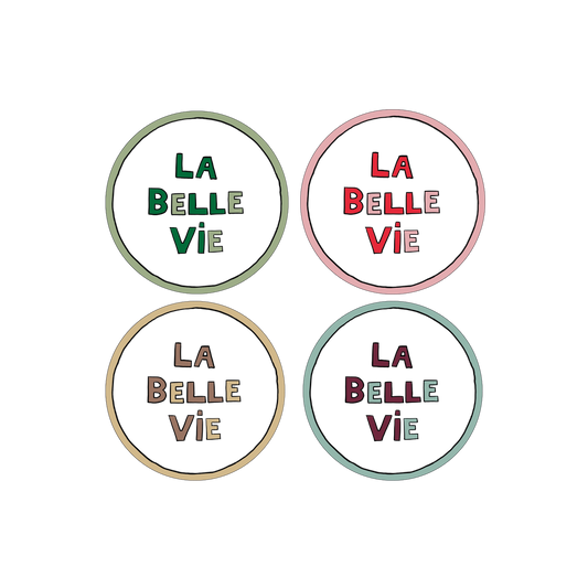 Set de 4 assiettes dessert la belle vie