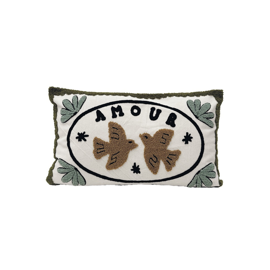 Coussin Influence oiseaux amour