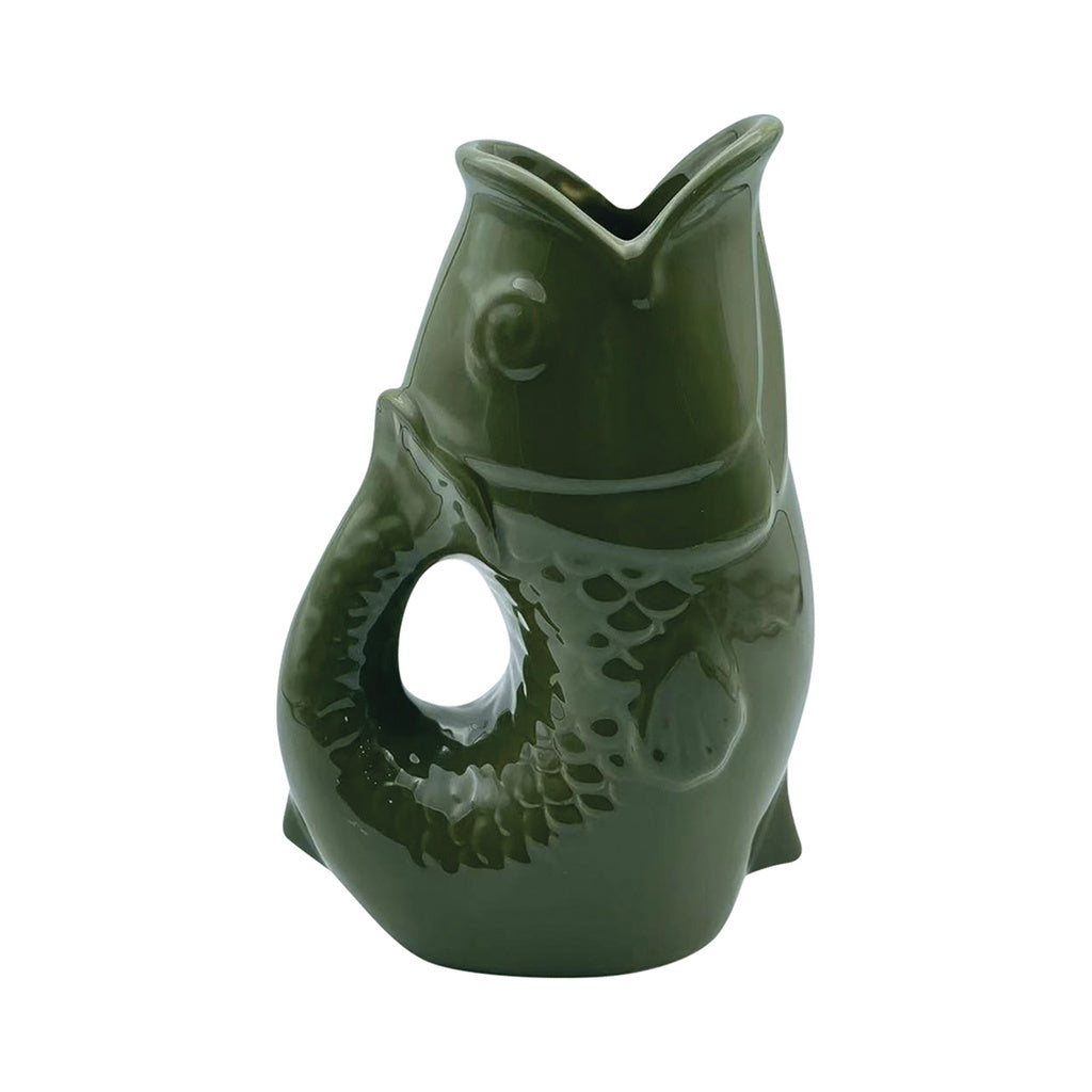 Vase pichet Poisson gm kaki