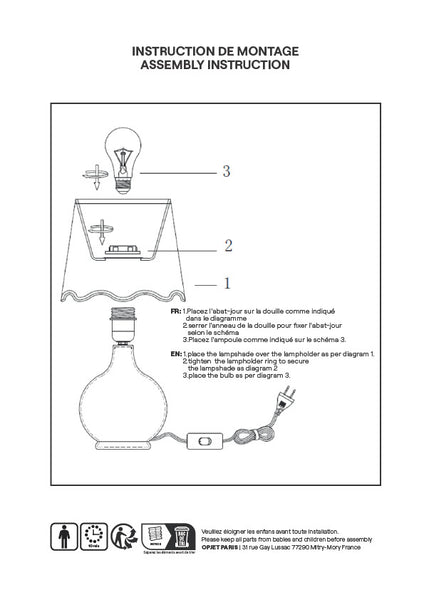 Lampe Victoire blanche