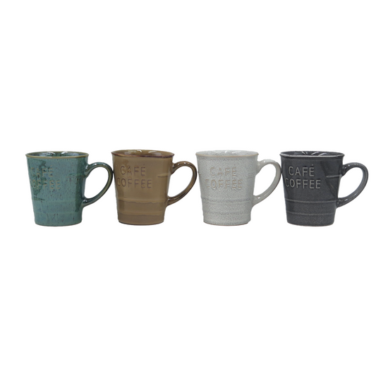 Set de 4 mugs café