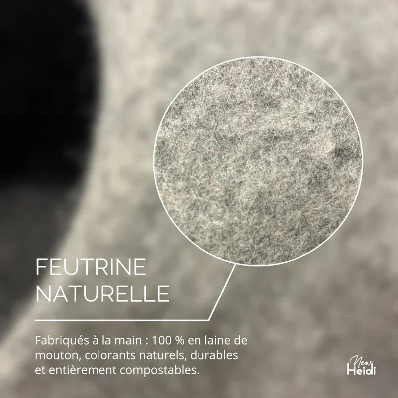 Vase boules feutrine blanc