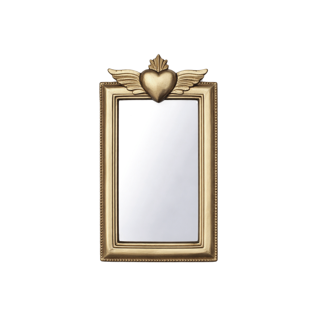 Miroir ex-voto rectangle doré