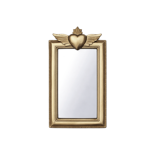 Miroir ex-voto rectangle doré