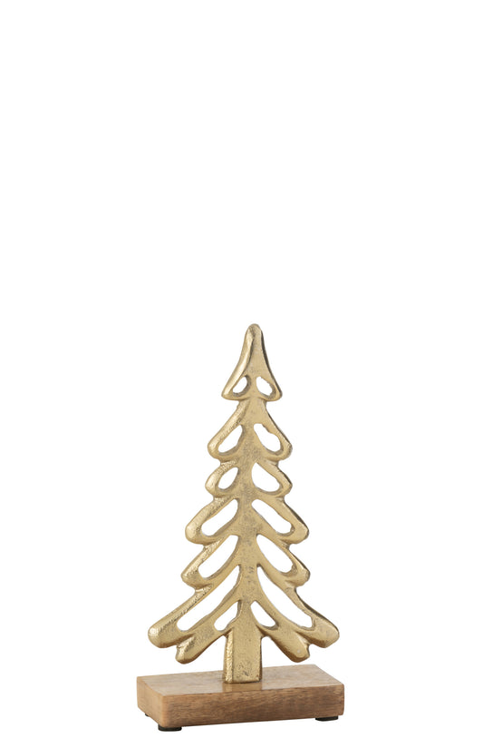 Arbre de Noel bois et or mm