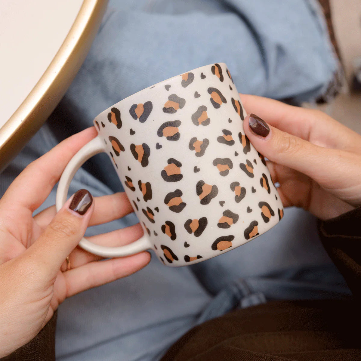 Mug céramique léopard coeur