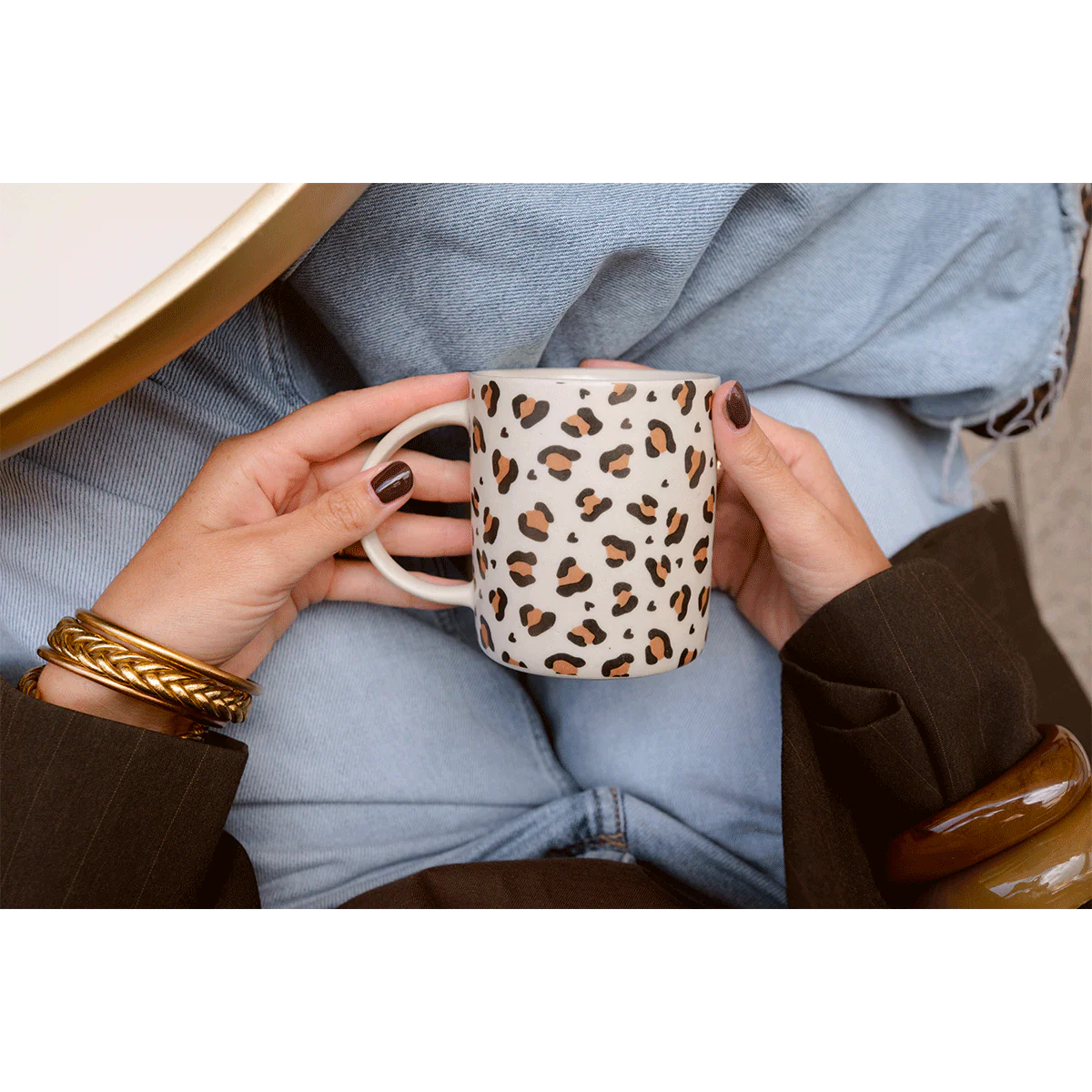 Mug céramique léopard coeur