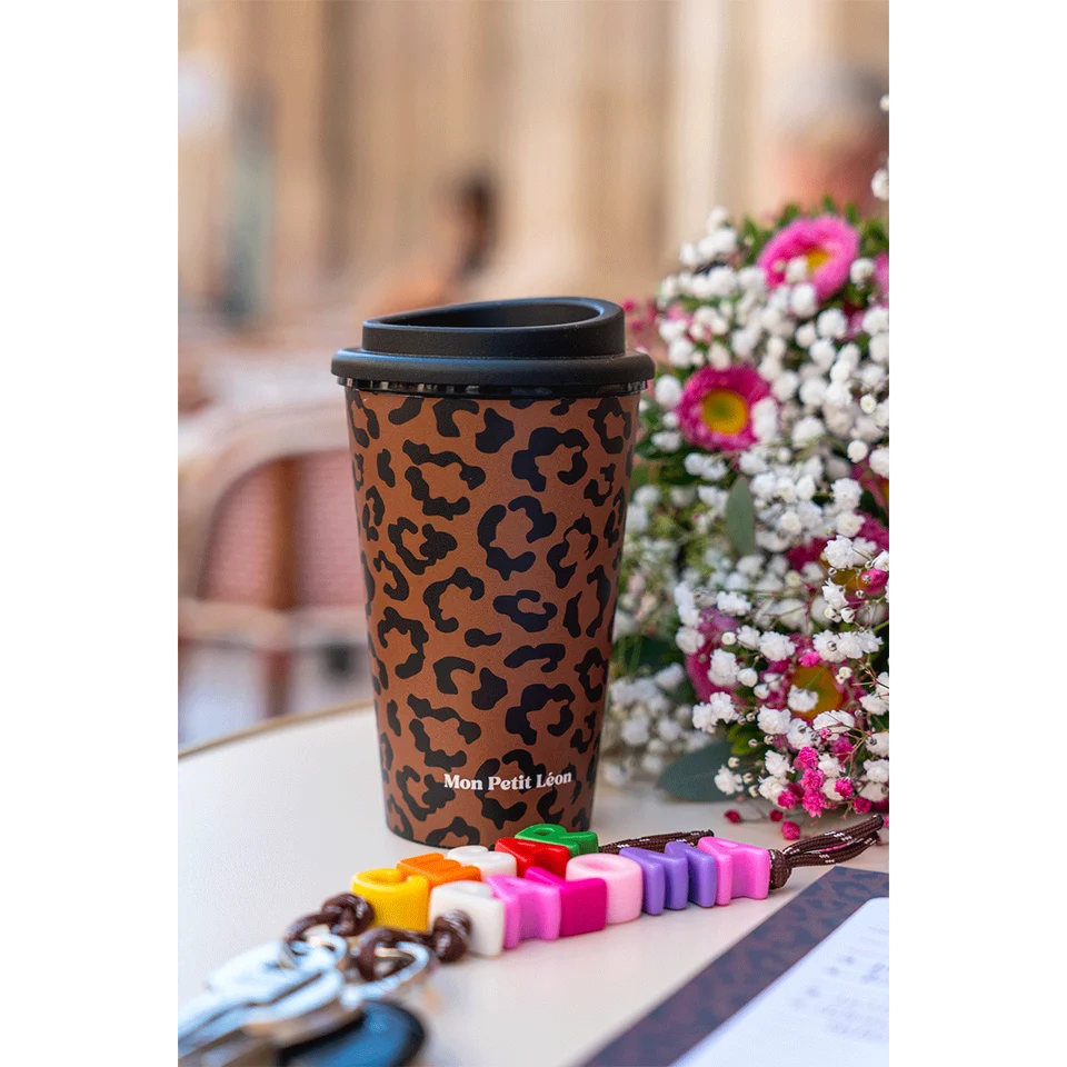 Mug - Cup léopard marron foncé
