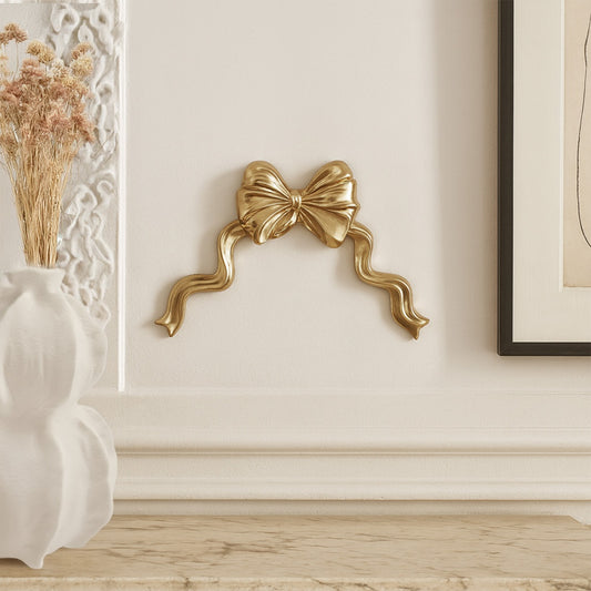 Déco murale nœud doré