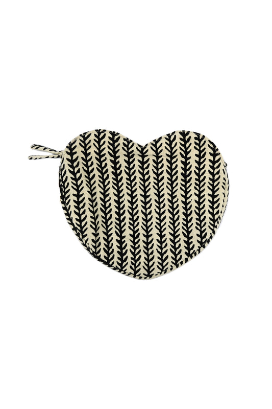 POCHETTE COEUR - EPINE - CARBONE