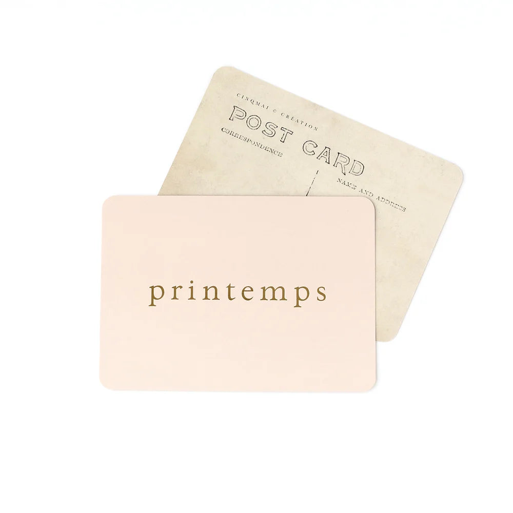 Carte Postale PRINTEMPS / DORÉ / ROSE D'AVRIL