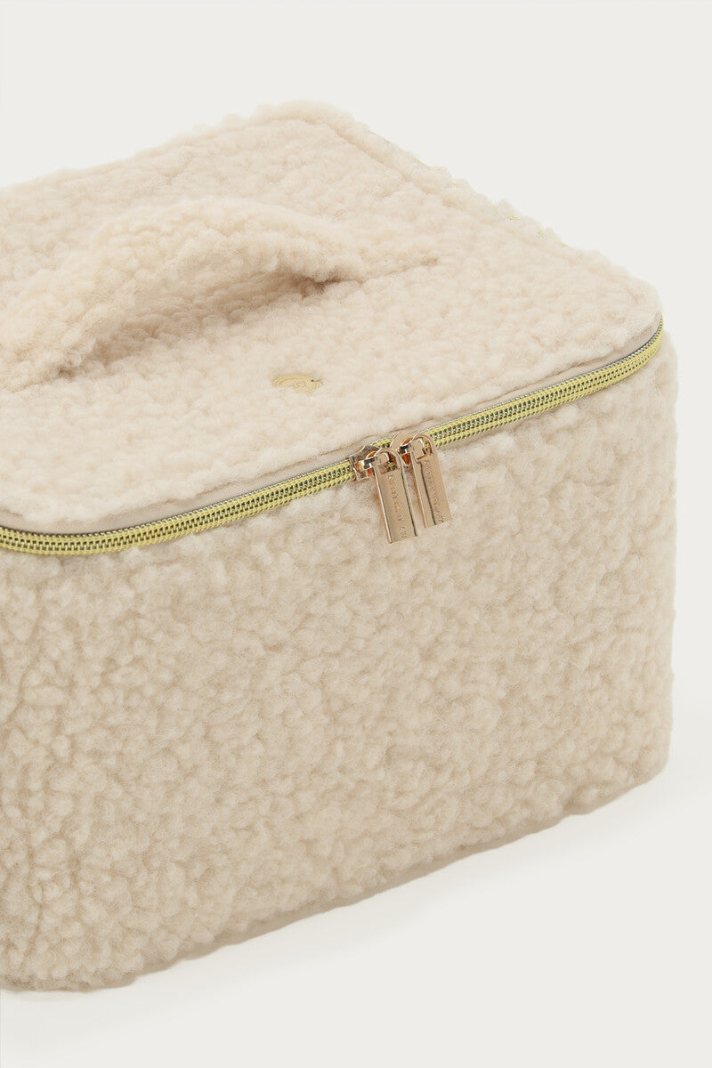 Trousse de toilette teddy beige