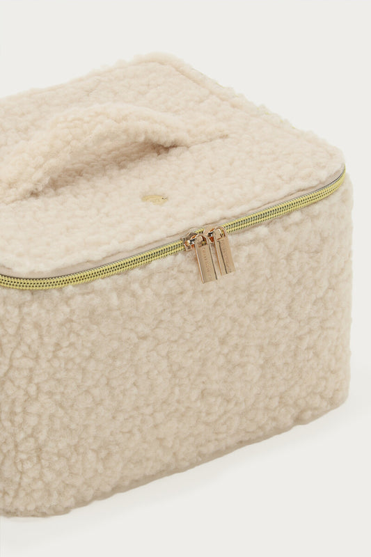 Trousse de toilette teddy beige