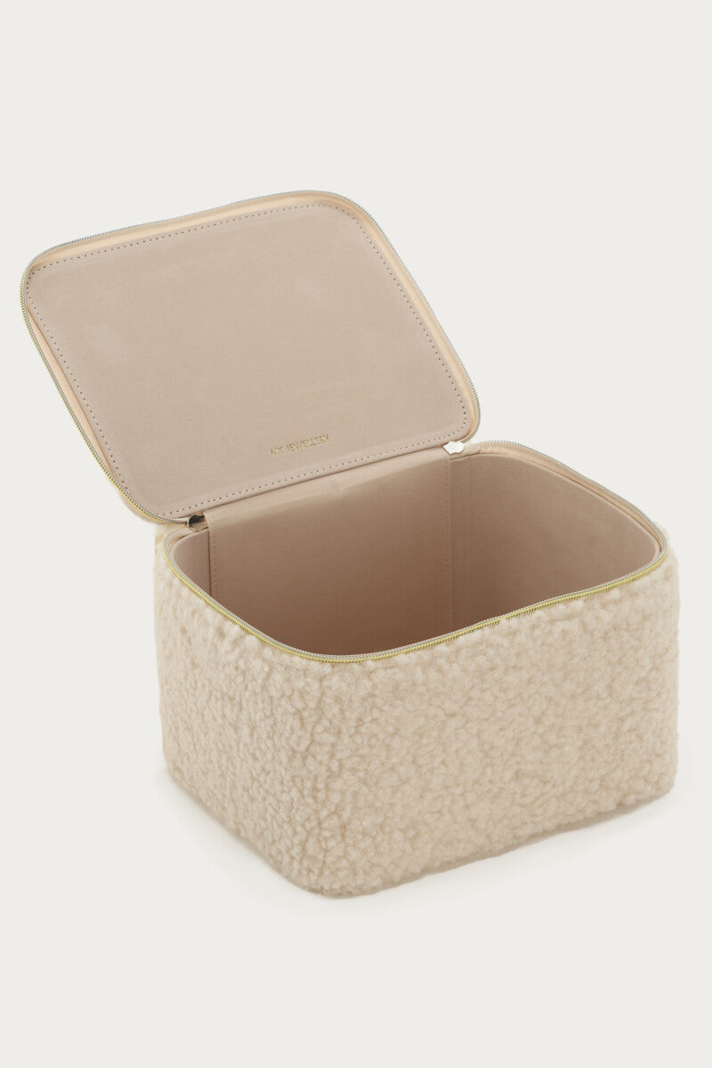 Trousse de toilette teddy beige
