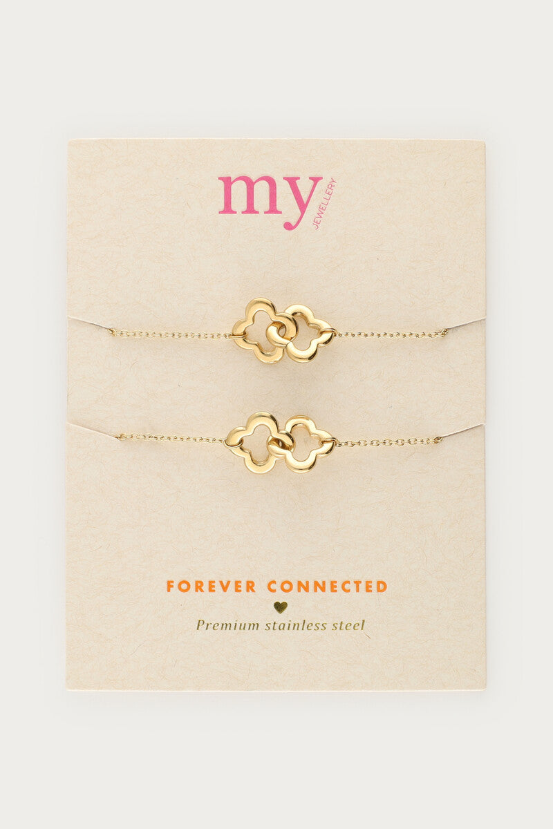 Set de bracelets Forever Connected avec trèfles
